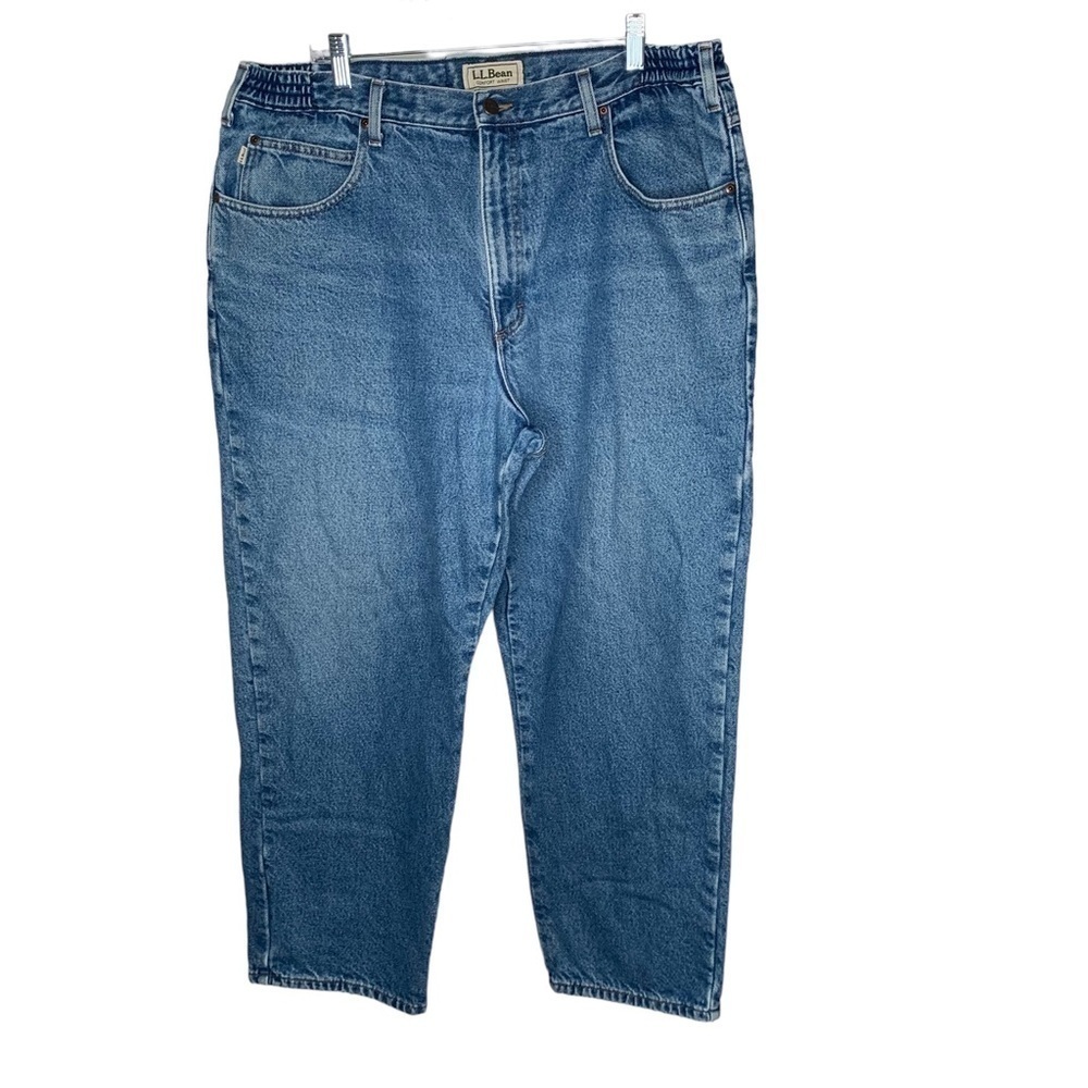 LL Bean Lined Comfort Waist Insulated Jeans Mens Size 40x29 Blue